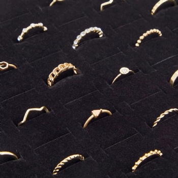  100 Slots Stud Ring and Earring Display Storage Case Tray Foam Insert for Selling Showing Collecting Jewelry Organizer	