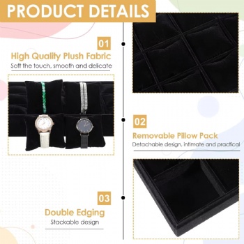  Custom 28-Slot Watch and Jewellery Display Tray Protective & Cushioning Material for Necklace Bangles Display	