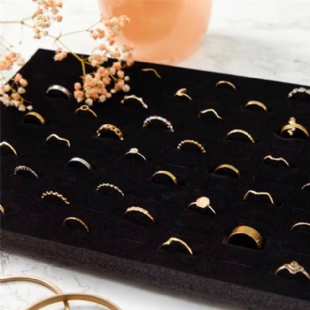  Customized Ring Display Case Organizer Box Set for Showcase-Jewelry Display Case and Ring Display Premium Jewelry Container	