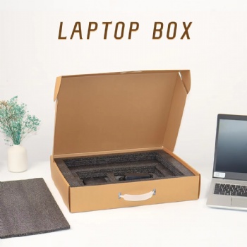  Handmade Laptop Shipping Box EPE Material with Protection Foam Cardboard Packing Paper for Safe Delivery	