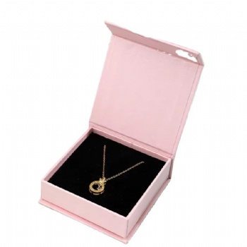 Custom Logo Magnetic Jewelry Gift Box EVA Foam Inserts Protective Cushioning Drawer Paper Package for Necklaces Drawings Elegant