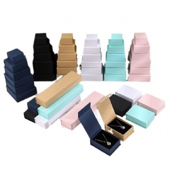  Custom Logo Magnetic Jewelry Gift Box EVA Foam Inserts Protective Cushioning Drawer Paper Package for Necklaces Drawings Elegant	