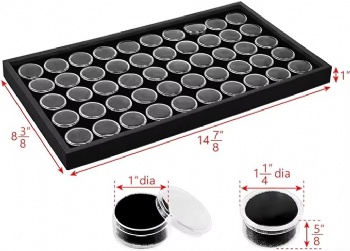  Plastic Nail Art Manicure Empty Cases Decorations Storage Plate Glitter Powder Jewelry Display Nail Art Storage Box	