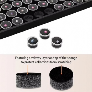  Plastic Nail Art Manicure Empty Cases Decorations Storage Plate Glitter Powder Jewelry Display Nail Art Storage Box	
