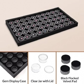  Plastic Nail Art Manicure Empty Cases Decorations Storage Plate Glitter Powder Jewelry Display Nail Art Storage Box	