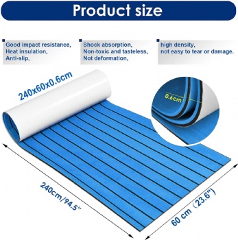  High-grade Blue+black Anti-slip and Sunproof EVA Yacht Deck Floor Mat	