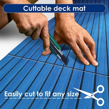  High-grade Blue+black Anti-slip and Sunproof EVA Yacht Deck Floor Mat	