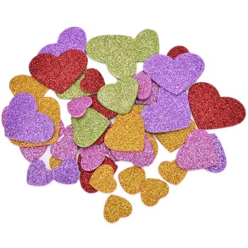  Custom Die Cut Vinyl Base Colorful Glittered Eva Foam Stickers	
