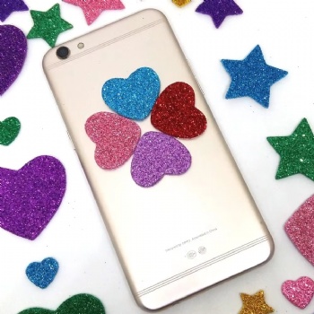  Custom Die Cut Vinyl Base Colorful Glittered Eva Foam Stickers	