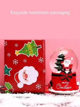  Christmas Gift Crystal Ball Music Box for Children Boys and Girls to Decorate Santa Claus	