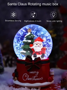  Christmas Gift Crystal Ball Music Box for Children Boys and Girls to Decorate Santa Claus	
