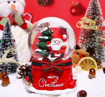  Christmas Gift Crystal Ball Music Box for Children Boys and Girls to Decorate Santa Claus	