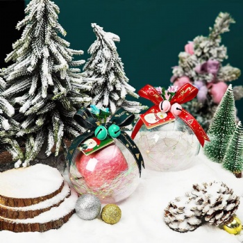  Transparent Plastic Balls with Fillable Accessories for Holiday&Christmas Decorations or DIY Projects	