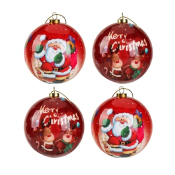 Creative Color Printing Paper Christmas Foam Ball Used for Christmas Tree Decoration Pendant Hotel Window Prop