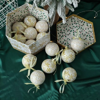 Hot Sales Christmas Snowflake Old Snowman Sticker Painting Foam Ball Used for Christmas Tree Pendant Decoration	