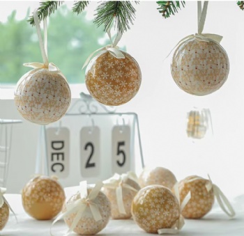  Hot Sales Christmas Snowflake Old Snowman Sticker Painting Foam Ball Used for Christmas Tree Pendant Decoration	