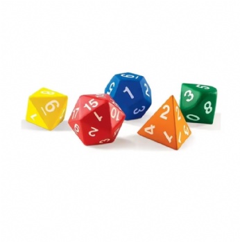 Factory Customized Foam Dot Dice Classroom Blank PU Polyhedron Dice Mute Multi-color Children Puzzle Polyhedron Yoga Dice	