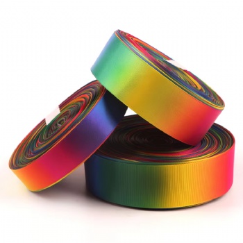 Hot Selling Gift Packaging Ribbon Bow Seven rainbow Gradient Ribbons