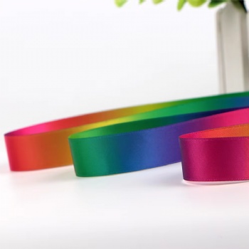  Hot Selling Gift Packaging Ribbon Bow Seven rainbow Gradient Ribbons	