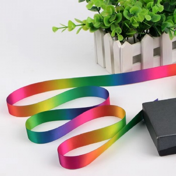 Hot Selling Gift Packaging Ribbon Bow Seven rainbow Gradient Ribbons	