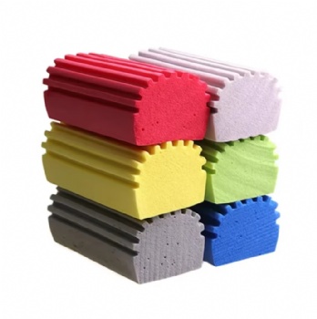 Random Color Door Window Grooves Brush Damp Clean Dust Cleaning Sponge Water Absorbent PVA Sponge Sheet for Household