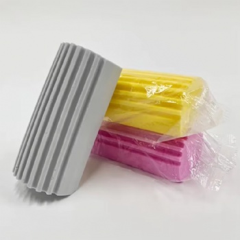  Random Color Door Window Grooves Brush Damp Clean Dust Cleaning Sponge Water Absorbent PVA Sponge Sheet for Household	