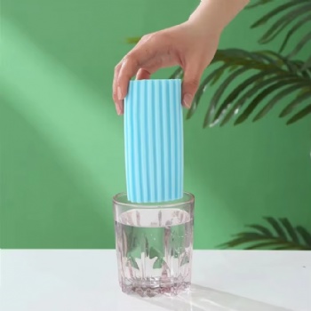  Random Color Door Window Grooves Brush Damp Clean Dust Cleaning Sponge Water Absorbent PVA Sponge Sheet for Household	