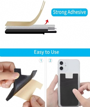  Custom Logo Printed Silicone Phone Case Wallet Stand Card Holder with Cell Phone Stickers Rubber Product	