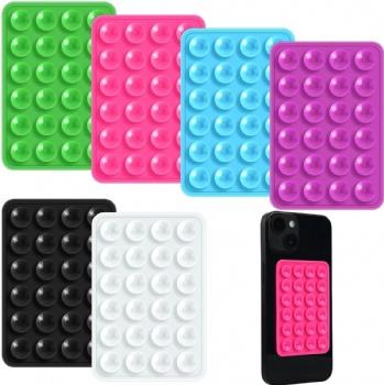 Factory Direct Sale Single Sided Square Silicone Mobile Phone Sucker Holder Suction Cup Phone Holder Moulding for Cell Phones