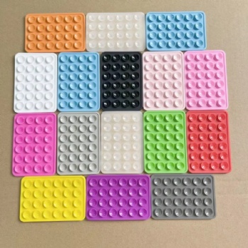  Factory Direct Sale Single Sided Square Silicone Mobile Phone Sucker Holder Suction Cup Phone Holder Moulding for Cell Phones	