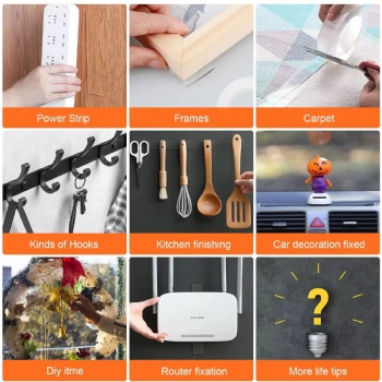  Transparent  Double-sided  Nano Adhesive Tape  for Hanging Pictures Posters Carpet Photos Installation	