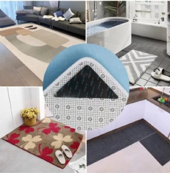 Top Rug Grip Non Slip Pad Washable Antislip Carpet Adhesive Corner Anti Slip Rug Gripper Tape for Area Rugs Living Room Large	