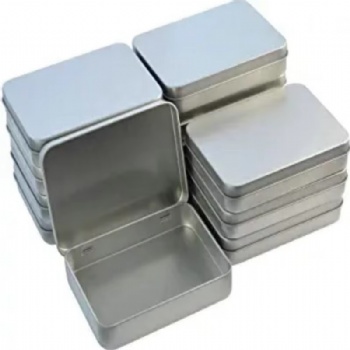  Metal Hinged  Empty Tin Cans Box Container Mini Portable Small Storage Container Kit Tin Box Container, Small Tin with Lid	