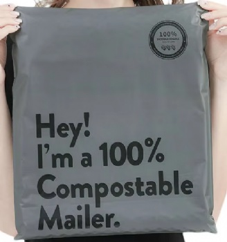  Customized Biodegradable Poly PLA Mailers Mailing Bag with Custom logo Printed	
