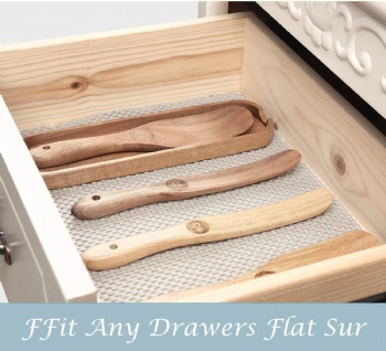  Easy to Install and Store Non Adhesive PVC Anti slip Mat Roll Suitable for Cabinet Drawer Racks, Kitchen Utensils, and Tableware	