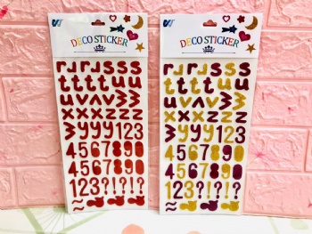  Custom Multicolored Acrylic Adhesive EVA Foam Glitter Alphabet Stickers Sheet Low Noise Reinforced Soft Die Cut	