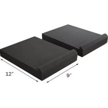  Customized PU Acoustic Foam Pair High-Density Studio Monitor Isolation Pads for Most Speaker Stands	
