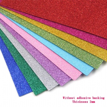  Self Adhesive EVA Glitter  Foam Sheet  Used for Christmas Gift Box Packaging Birthday Party Decoration DIY Projects	