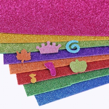  A4 Back with Adhesive Glitter Sponge Paper for Handmade DIY Materials in Kindergartens	