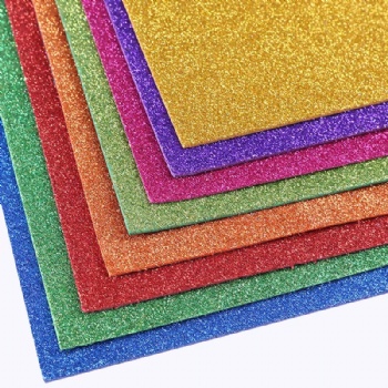  A4 Back with Adhesive Glitter Sponge Paper for Handmade DIY Materials in Kindergartens	
