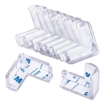 Baby Safety Products Adhesive Plastic Cover Table  Round and Square Transparent Edge Silicone Corner Guard Protector