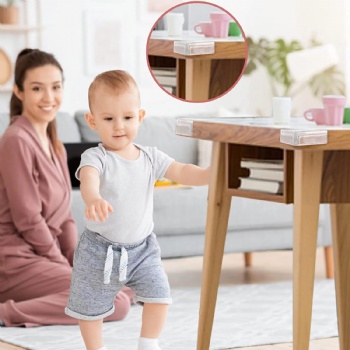  Baby Safety Products Adhesive Plastic Cover Table  Round and Square Transparent Edge Silicone Corner Guard Protector	