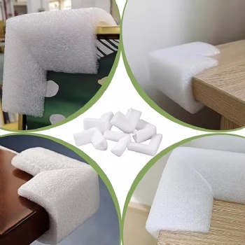  Customizable Any Shape Size Protective Polyethylene Foam Corner Edge EPE Foam Packaging Protector Pearl Cotton Corner Protector	