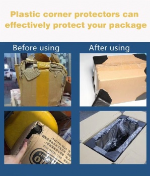  Environmentally Friendly Plastic Corner Protectors for Anti Collision Packaging of Cardboard Boxes	