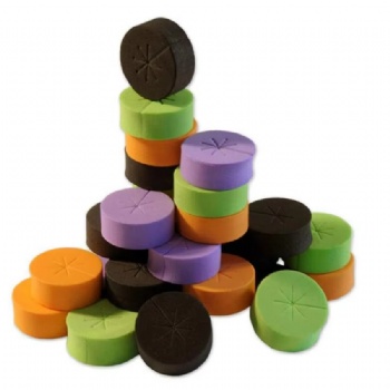 Clone Collars, Neoprene Inserts 2 Inch for Clone Machines and 2 in Net Pots in Hydroponic Systems Green Color 75 Pack (6-Colors-