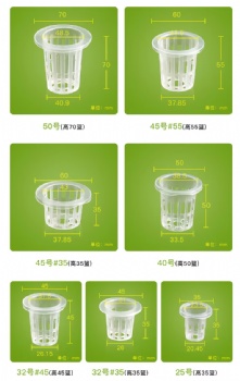  Clear Mini Plastic Hydroponics Slotted Mesh Plant Pots Wholesale	
