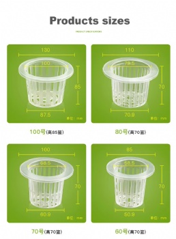  Clear Mini Plastic Hydroponics Slotted Mesh Plant Pots Wholesale	