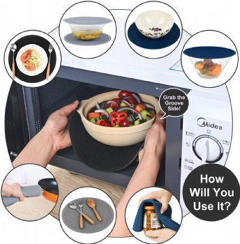  Circular Honeycomb Non-slip Silicone Heat Insulated Mat  for slip Resistant and  Insulation in Dining Tables or Kitchens	